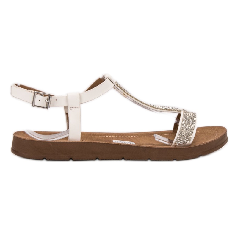 Forever Folie Sandalias Con Circonita blanco