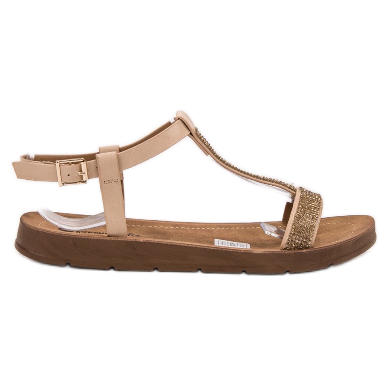 Forever Folie Sandalias Con Circonita marrón