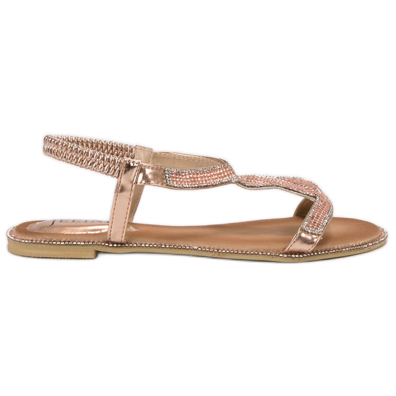 SHELOVET Sandalias decoradas con una goma elástica rosado SHELOVET Sandalias decoradas con una goma elástica rosado