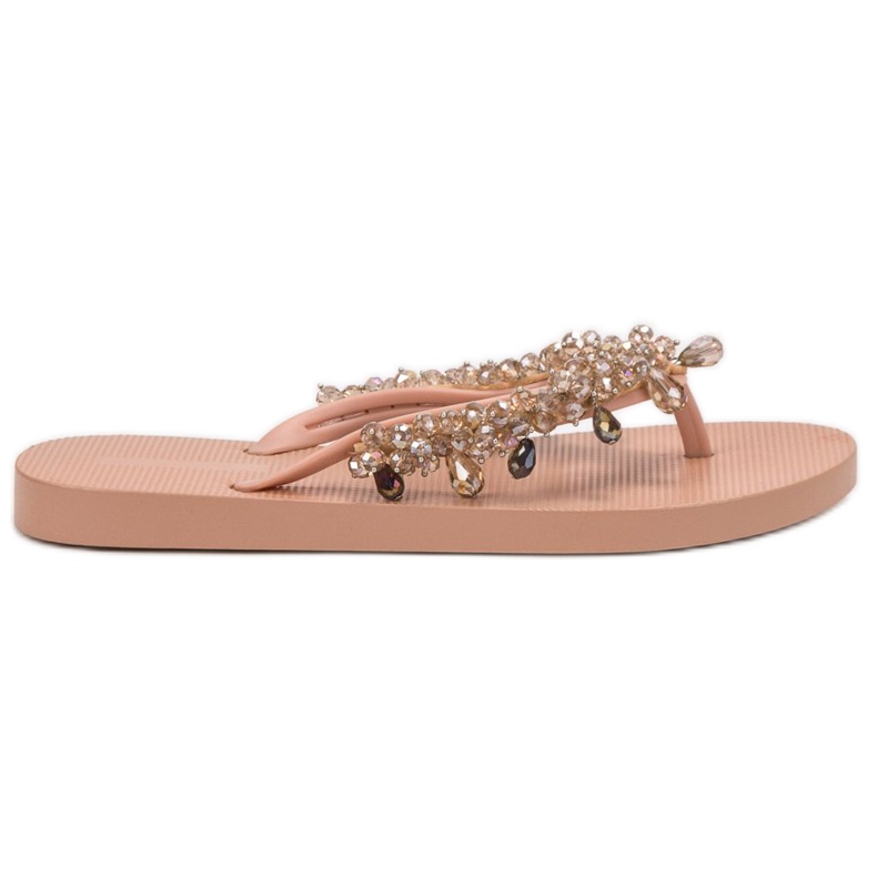 SHELOVET Chanclas de goma con adornos amarillo