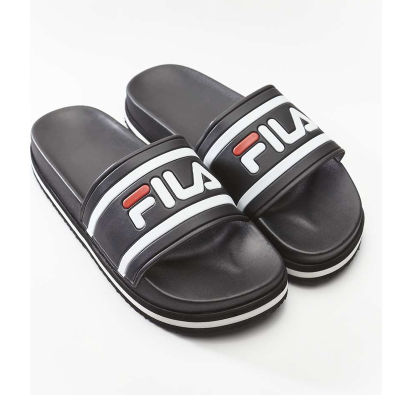 Fila Moro Bay Zeppa Wmn 11W Black Stripe blanco negro