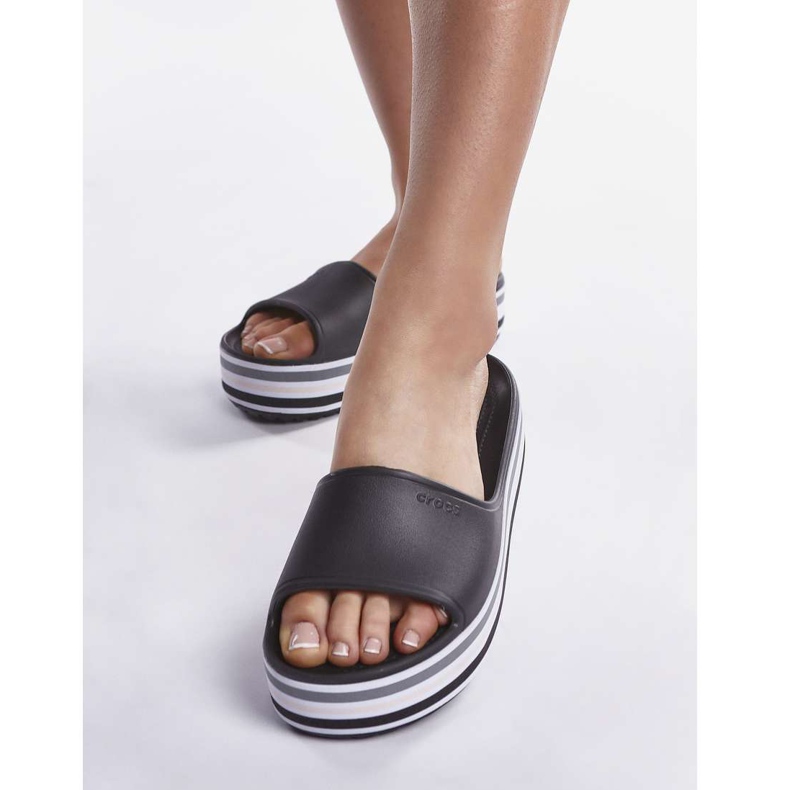 Crocs Cb Platform Bld Color Slide 001 Negro