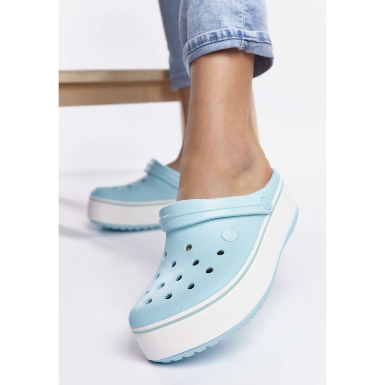 Crocs Crocband Platform Clog 4JE Azul hielo Azul hielo multicolor