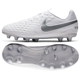 Zapatillas de fútbol Nike Tiempo Legend 8 Club FG / MG Jr AT5881-100 multicolor blanco