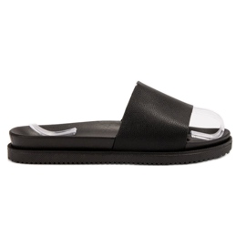 Clowse Pantuflas negras para mujer negro