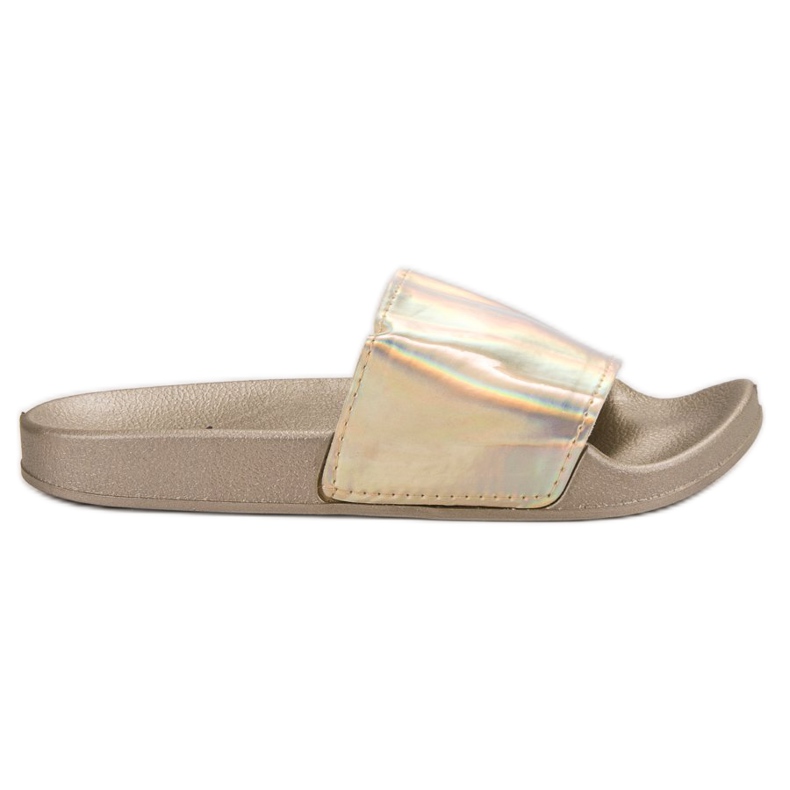 Small Swan Zapatillas doradas de moda beige