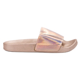 Small Swan Zapatillas de moda de oro rosa