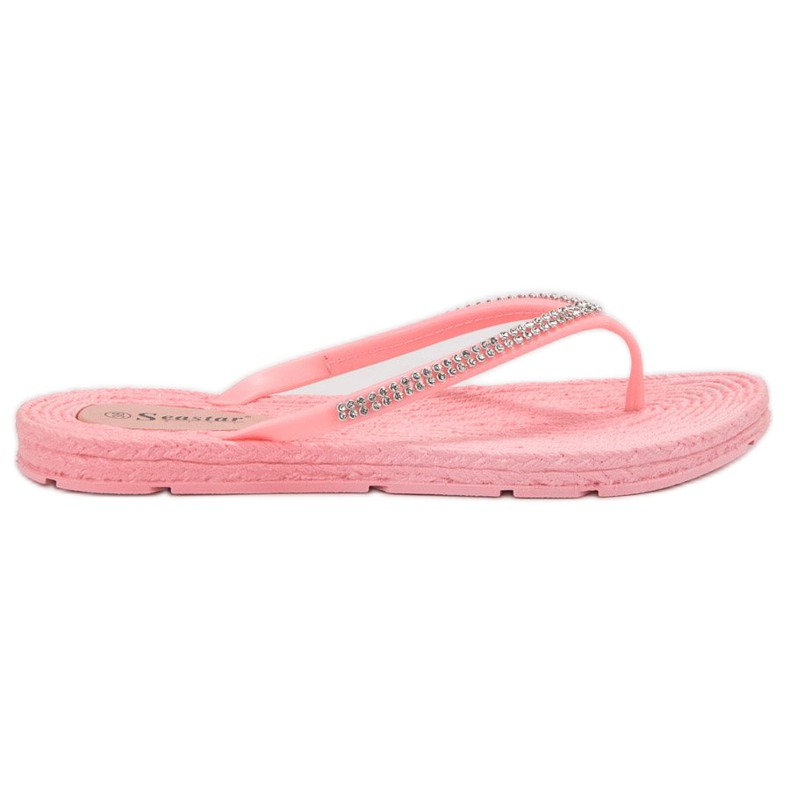 Seastar Chanclas Con Circonita Cúbica rosado