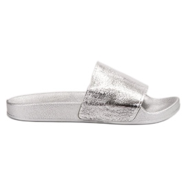 Small Swan Pantuflas de mujer casual gris Small Swan Pantuflas de mujer casual gris