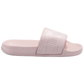 Vices Zapatillas cómodas de espuma rosa