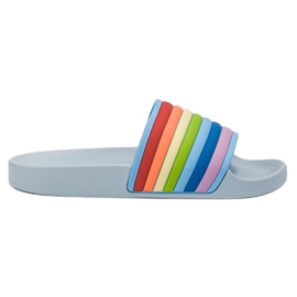 Sweet Shoes Chanclas de goma de colores azul multicolor