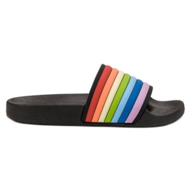 Sweet Shoes Chanclas de goma de colores negro multicolor