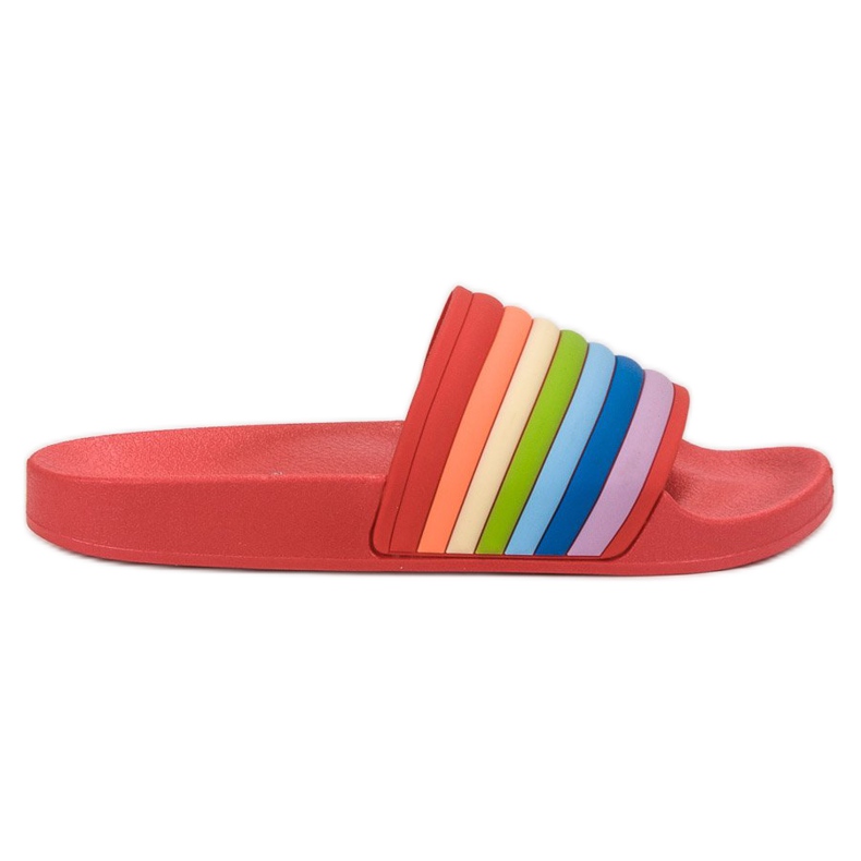 Sweet Shoes Chanclas de goma de colores rojo multicolor