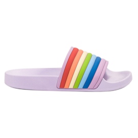 Sweet Shoes Chanclas de goma de colores violeta multicolor