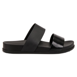 SHELOVET Zapatillas de goma de moda negro