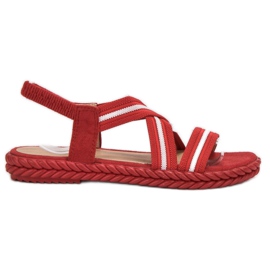 Seastar Sandalias de mujer cómodas rojo
