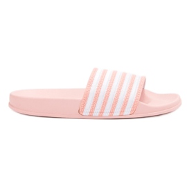 SHELOVET Pantuflas Deportivas Rayas rosado