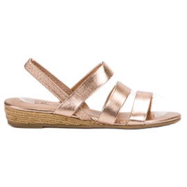 Fama Sandalias Con Goma rosa