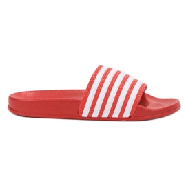 SHELOVET Pantuflas Deportivas Rayas rojo
