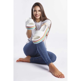 Crocs Cb Platform Bld Color Slide 100 Blanco