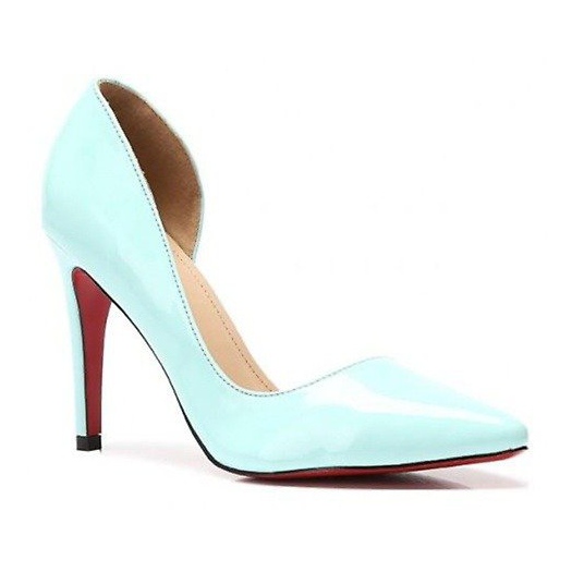 Tacones Elegantes Lacados A899 Azul