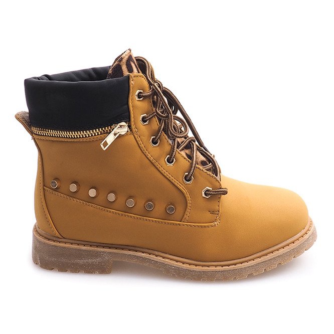 Tramperos cálidos con adornos A06 Camel marrón Tramperos cálidos con adornos A06 Camel marrón