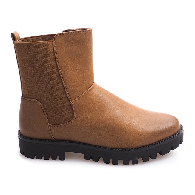 Botas Warm Booties Jodhpur con banda elástica 976-PA Camel marrón