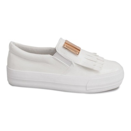 Deportivas Lacadas Sobre Cuña S-1 Blanco