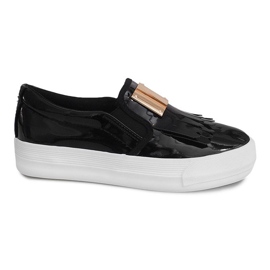 Deportivas Lacadas Sobre Cuña S-1 Negro
