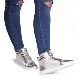 Deportivas Zapatillas altas R17 Plata gris