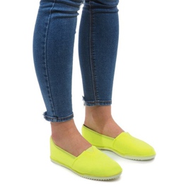 Zapatillas sin cordones amarillas PT7205 de Lycra amarillo