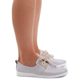 Zapatillas plateadas con cordones VT79-3 gris