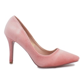 Tacones de terciopelo rosa Francine