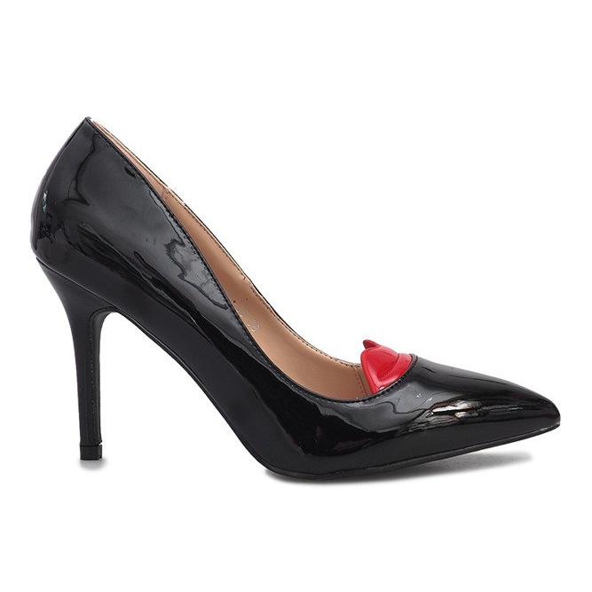 Tacones lacados en negro con cara de Sonia