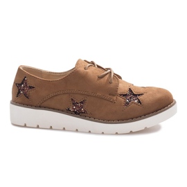 Mocasines camel con Big Stars marrón