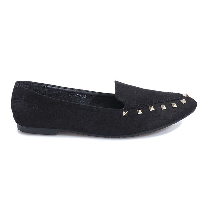 Zapatos sin cordones negros con tachuelas Hawen