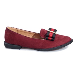 Zapatos sin cordones rojos con lazo Rossa