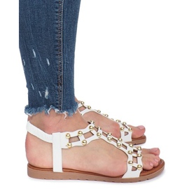 Sandalias planas blancas de verano blanco Sandalias planas blancas de verano blanco