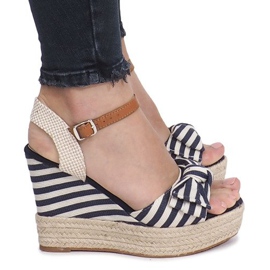 Sandalias marineras de cuña con alpargatas Blue Sea azul