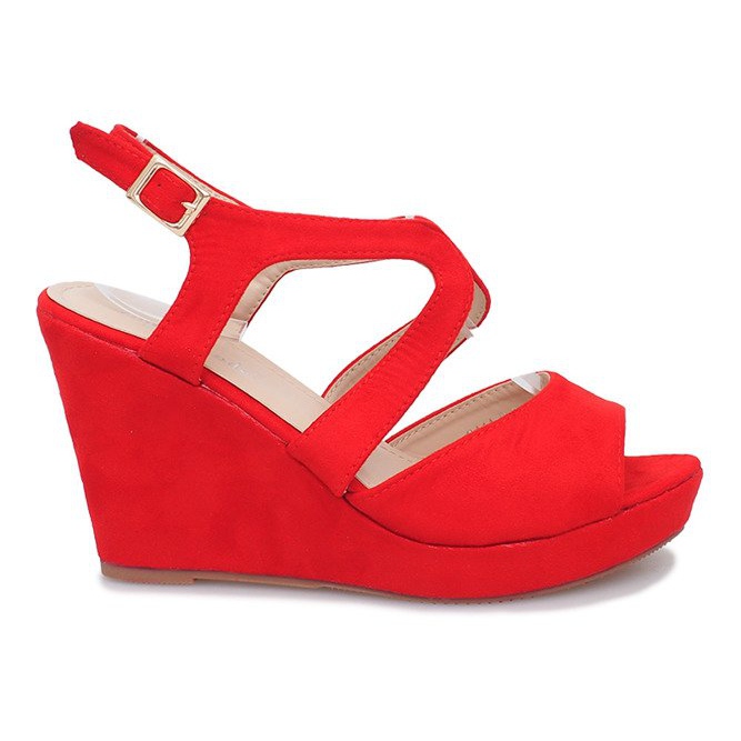 Sandalias de cuña rojas Mosso rojo Sandalias de cuña rojas Mosso rojo