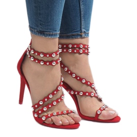 LE042P tacones rojos descubiertos