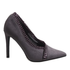 Tacones altos clásicos grises C72P