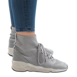 Zapatillas deportivas grises 7S566