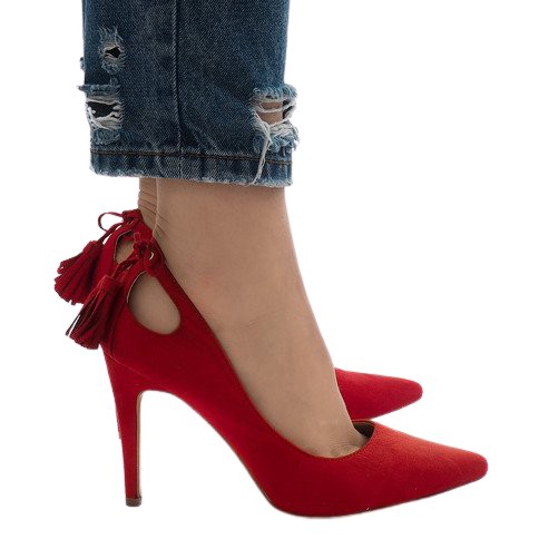 Tacones D-10 ante rojo Tacones D-10 ante rojo