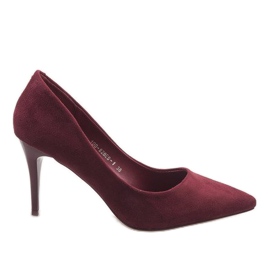 Stilettos granate clásico ante 100-828ES-1 rojo