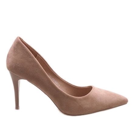 Stilettos de gamuza clásica rosa 100-828ES-1 rosado