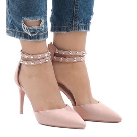 Sandalia tacones rosa B-51 rosado