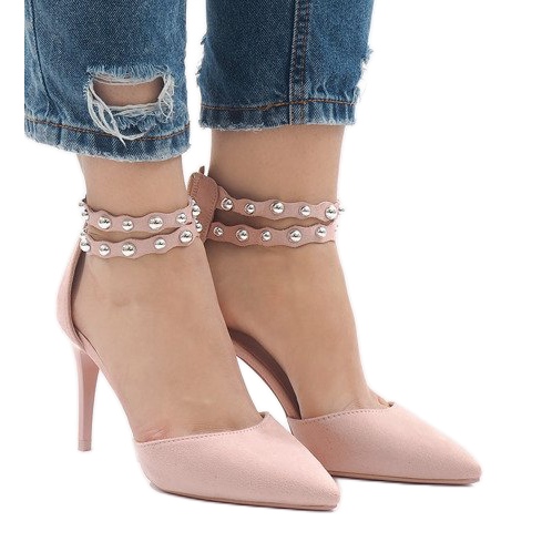 Sandalia tacones rosa B-51 rosado