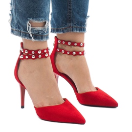 Sandalia tacones rojos B-51