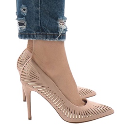 Tacones de gamuza clásica rosa HYD-A16